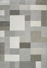 Brighton Grey Geometric Indoor Outdoor Rug - Pendle Village Furniture